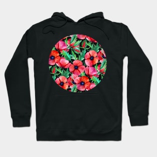 Plenty of Poppies – black Hoodie